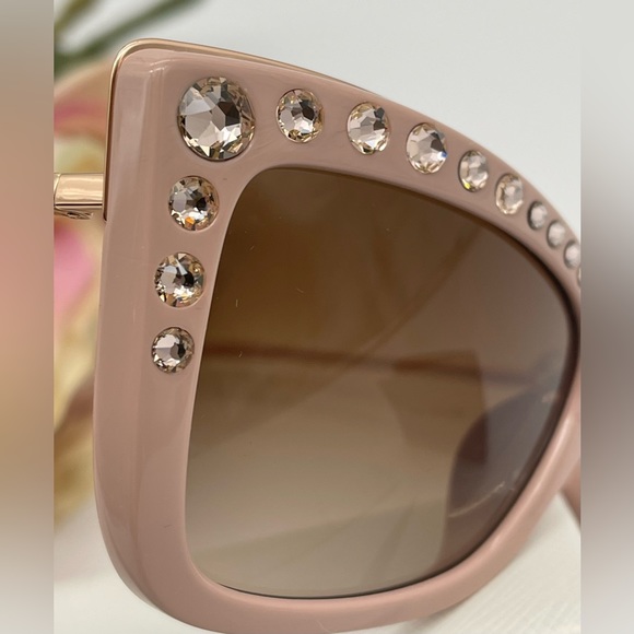 Michael Kors Pink Crystal Cat Eye Sunglasses - Picture 11 of 16